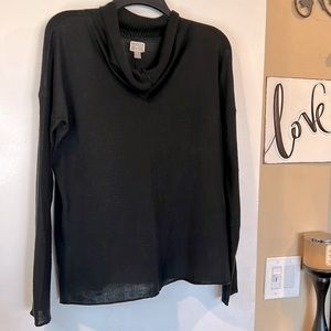 EUC Womens Converse Lightweight Black Cowl Neck Sweater